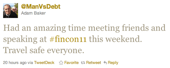 Adam Baker Likes FinCon Adam Baker Likes FinCon