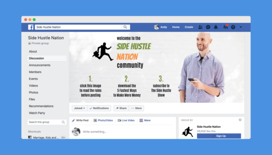Side Hustle Nation Facebook Group